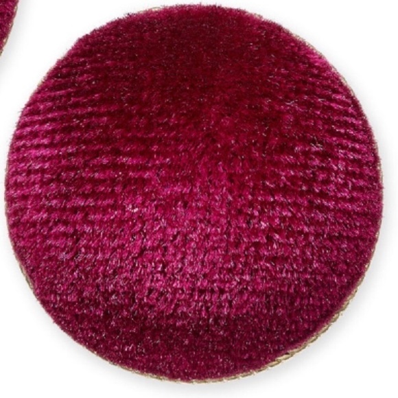 INC Gold-Tone Velvet Button Stud Earring Burgundy - Picture 3 of 16